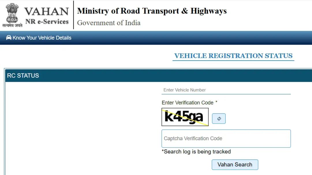 Know Your Vehicle Details